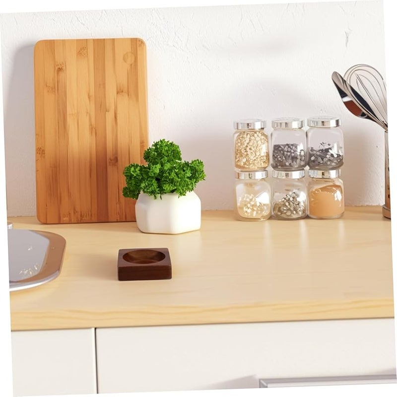 Wooden Pepper Grinder Holder Tray For Kitchen Countertop Organization Collects Loose Spices - Image 5